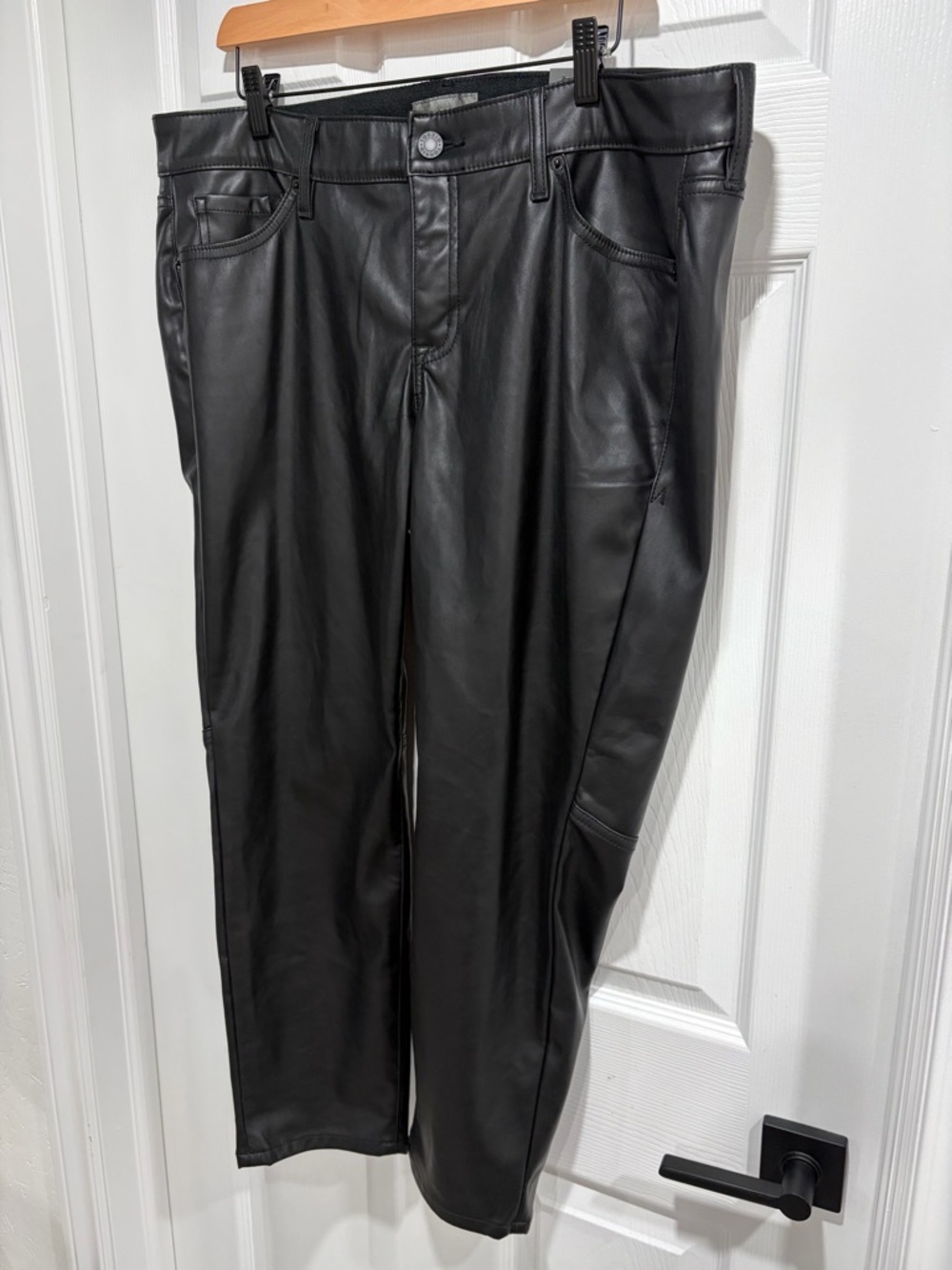 2/$30 torrid Deep Black Perfect Skinny Faux Leather High Rise Pants 16 Short NWT - Picture 2 of 10